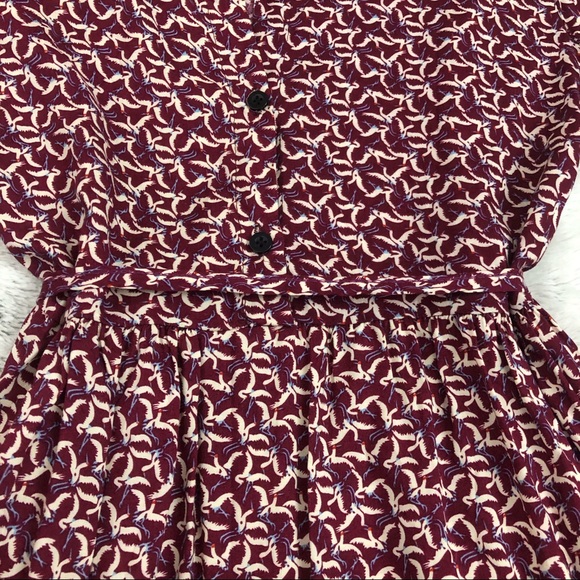 Burgundy button up flowy dress - Picture 5 of 10